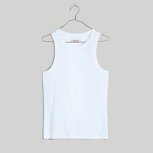 Madewell Brightside cutaway tank top eyelet white